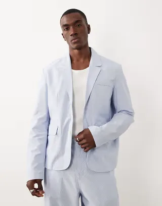 Farah Archive Biggs striped blazer in blue - part of a set