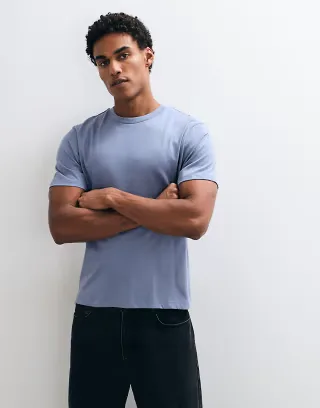 ASOS DESIGN boxy fit t-shirt in blue