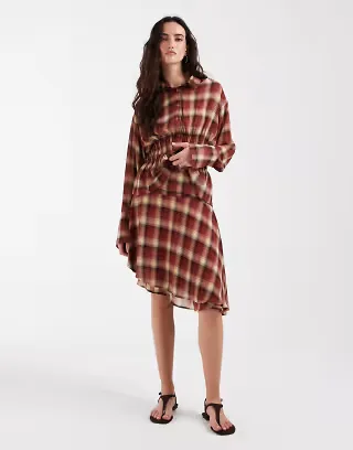 Bronze Snake Marlie midi skirt in red - part of a set