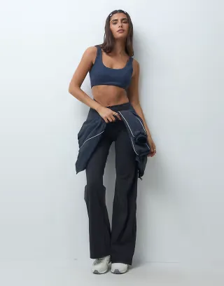 4505 Icon soft touch high rise wide leg dance pants in black