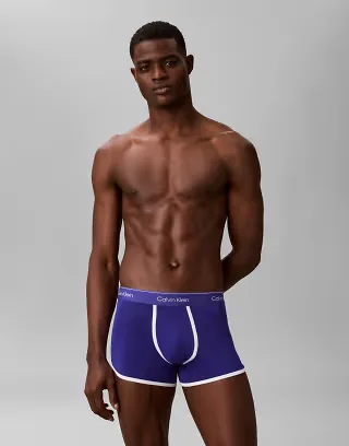 Calvin Klein cotton stretch trunks in blue