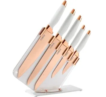 Tower Damascus 5-Piece Knife Set