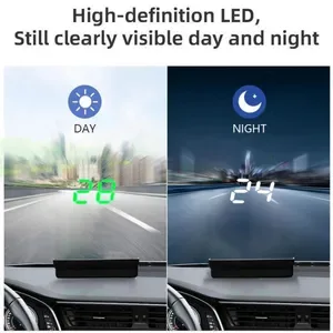 Universal Car Head-Up Display Windshield Projector, HD GPS Speedometer System, Spare Accessories for All Cars, Auto Elec