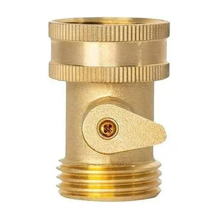 Plertrvy Clearance Solid Brass Garden Hose Shut Off 3/4 inch Ght Water Pipe Faucet Connector Garden Hose Connection Soli