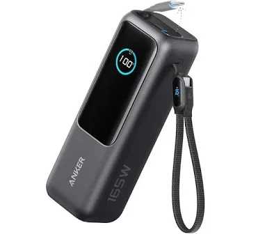 Anker Laptop Power Bank 25000mAh 165W Built-In and Retractable Cables