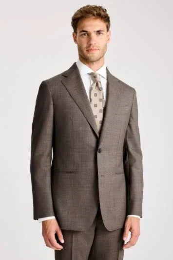 Moss x Barberis Men's Tailored Fit Wool Suit Jacket