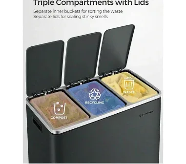SONGMICS 18L Kitchen Waste Bin