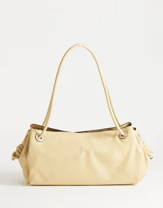 Topshop Maddie large shoulder bag in buttermilk