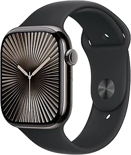 Watch Series 10 GPS + Cellular 42 mm Smartwatch with Slate Titanium Case with Black Sport Band - S/M. Fitness Tracker, E