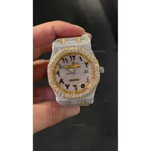 Luxury Moissanite Watch for Men and Women - Fully Automatic Mechanical VVS Diamond Iced Out Design - D Color