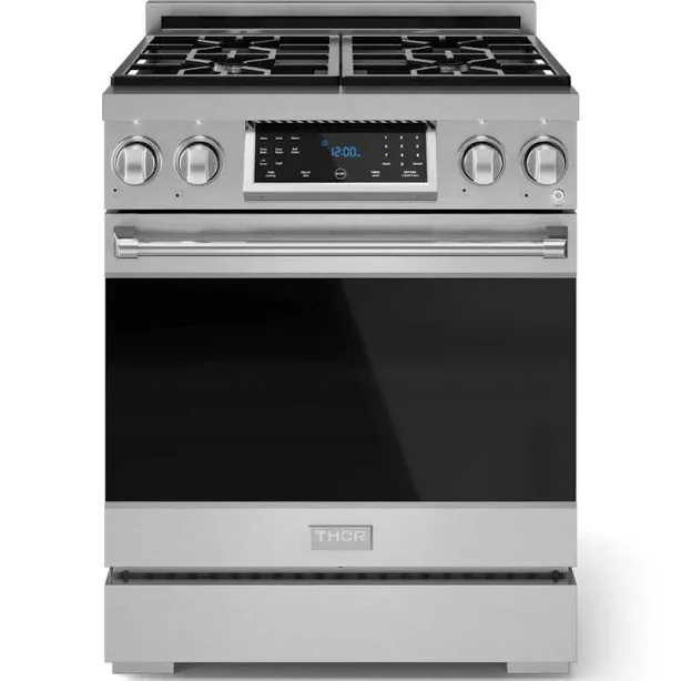 Thor Kitchen 30 Inch Professional Gas Range With Tilt Panel Touch Control Gordon Ramsay Series rsg30