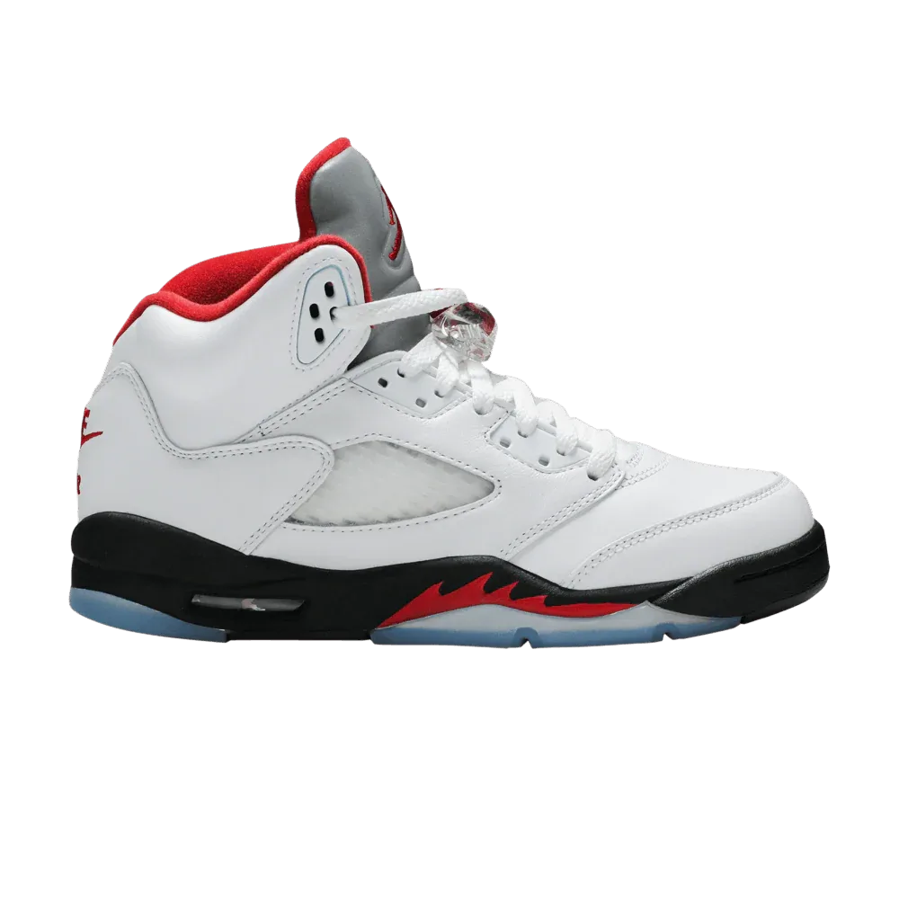 Air Jordan 5 Retro Fire Red Silver Tongue (GS)