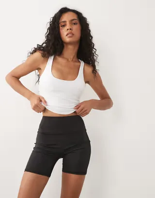 4505 active bum sculpt high waist 5" legging shorts in black