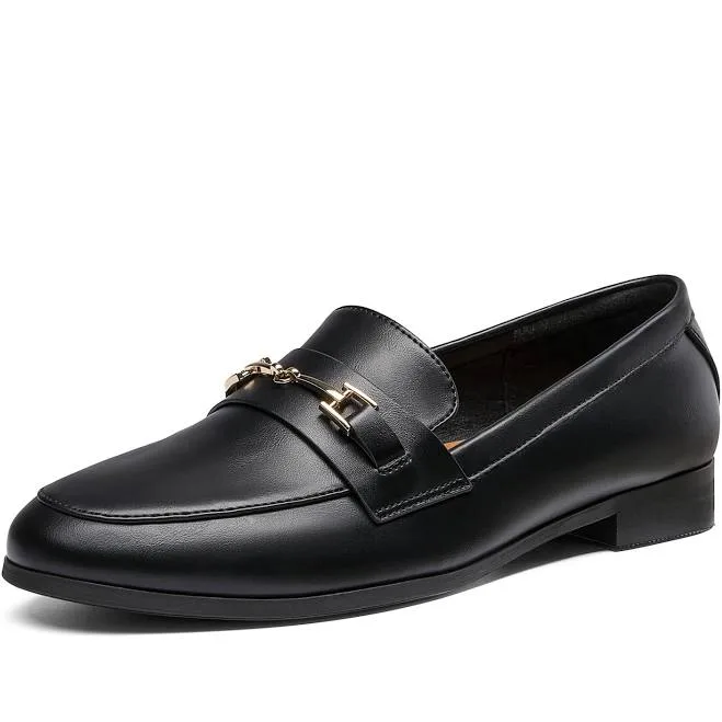 DREAM PAIRS Women's Loafers Leather Penny Loafers Fashion Comfortable