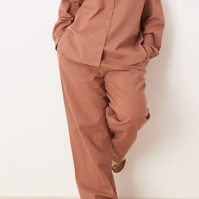 ASOS Design Curve Linen Look Pull-On Pants