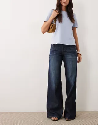Cotton On low rise wide leg jeans in inkstone blue