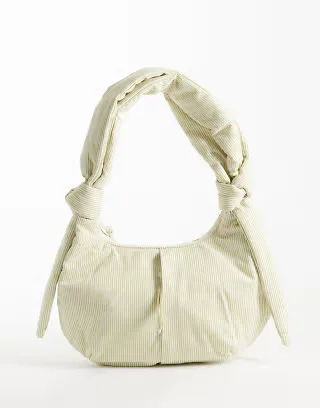 OLEND shoulder bag in lime stripes
