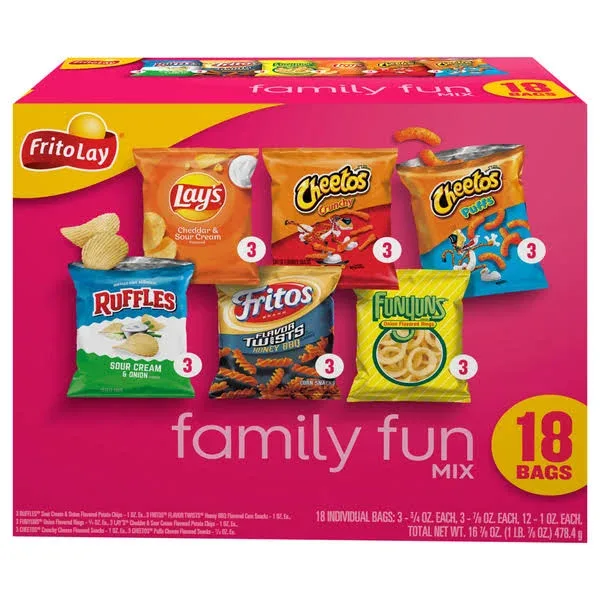 Frito Lay Family Fun Mix Variety Pack Chips