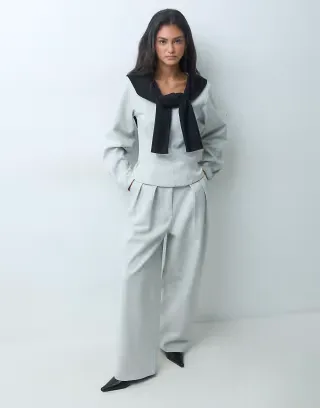 ASOS DESIGN tailored style sweatpants set in gray heather