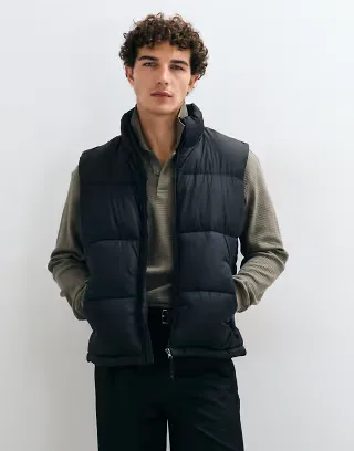 ONLY & SONS puffer vest in black