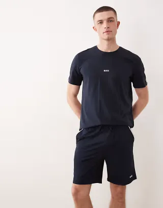 BOSS Bodywear Unique lounge shorts in navy - part of a set