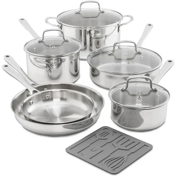 The Cellar Stainless Steel 11-Pc. Cookware Set, Exclusively at Macy's - Silver