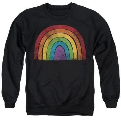 Men's Distressed Rainbow Crewneck Sweatshirt