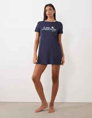 Cotton On relaxed graphic T-shirt in navy