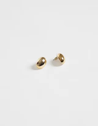 DesignB London dome stud earrings in gold