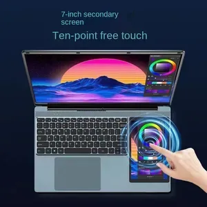 Small 7-Inch Dual Screen Laptop - Ultralight HD Portable PC for Business, Online Classes, and Streaming