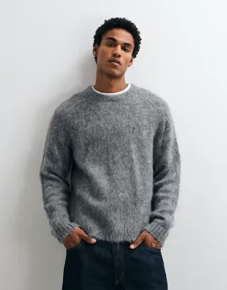 ASOS DESIGN oversized knitted sweater in gray