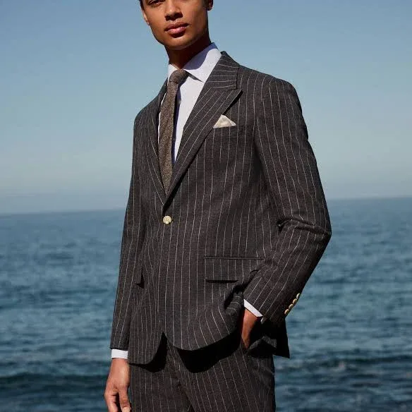 NEXT Men's Regular Fit Striped Suit Jacket