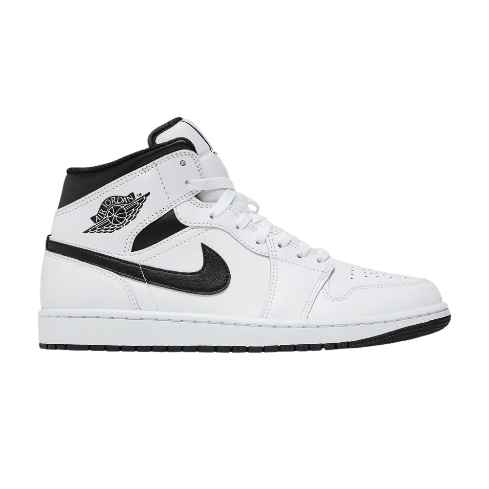 Air Jordan 1 Mid Weiß Schwarz
