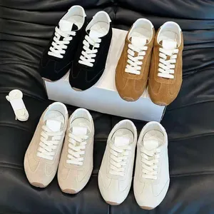 Unisex Leather Velvet Casual Men's Loafers Walking Sneakers Designer Luxury German Training Shoes for Women