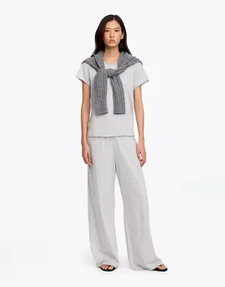 ARKET wide leg lounge wear coord trouser with elastic waist in gray