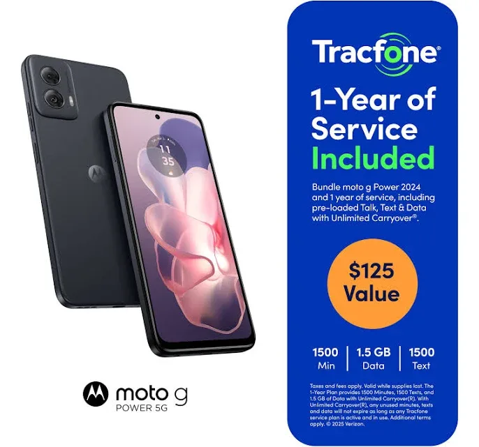 Tracfone Motorola Moto G Power 2024 5G Prepaid Smartphone