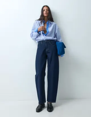 ASOS DESIGN slim barrel jeans in rinse