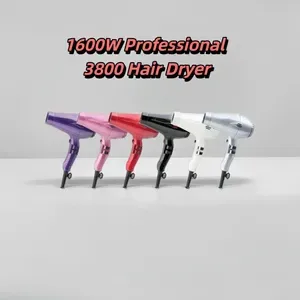 Professional 1600W Negative Ion Hair Dryer Home Appliance Ceramic and Cold Wind Blow Powerful 3800 Salon 260805