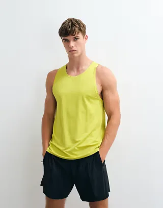 4505 Icon quick dry mesh training tank top with racer back in apple green