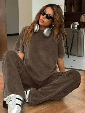 SHEIN Retro Y2K Knit Loungewear Set