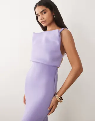 ASOS DESIGN structured cami maxi dress in violet