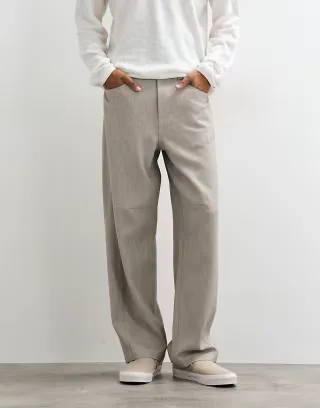 ASOS DESIGN loose trouser in gray