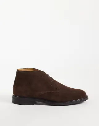 Mango 100% suede desert boot in brown