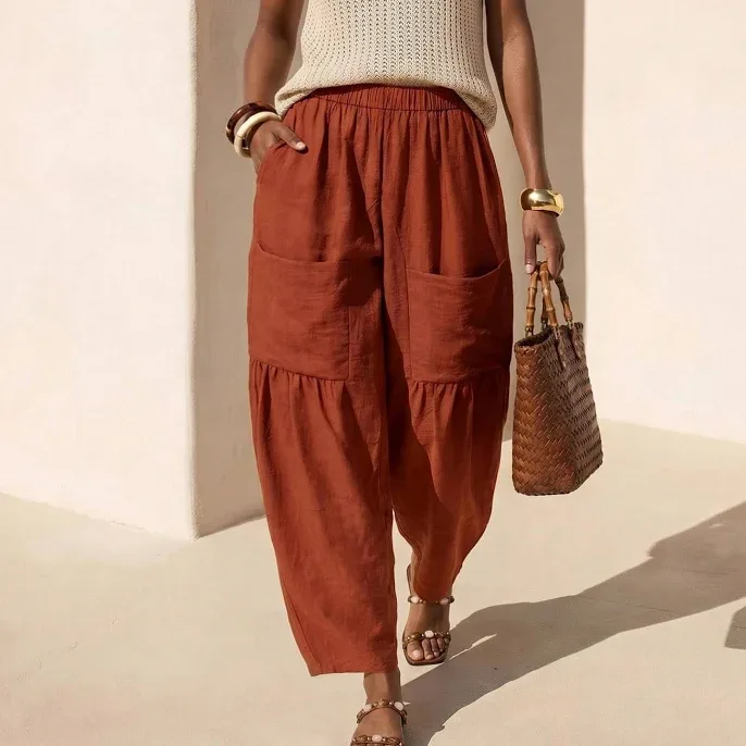 Women's Loose Fit High Waist Wide Leg Cargo Pants