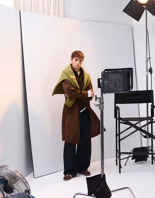 ASOS DESIGN oversized trench coat in brown