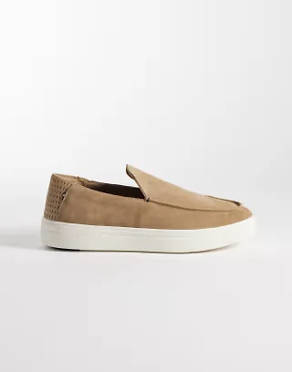 Tommy Hilfiger suede driving loafers in tan