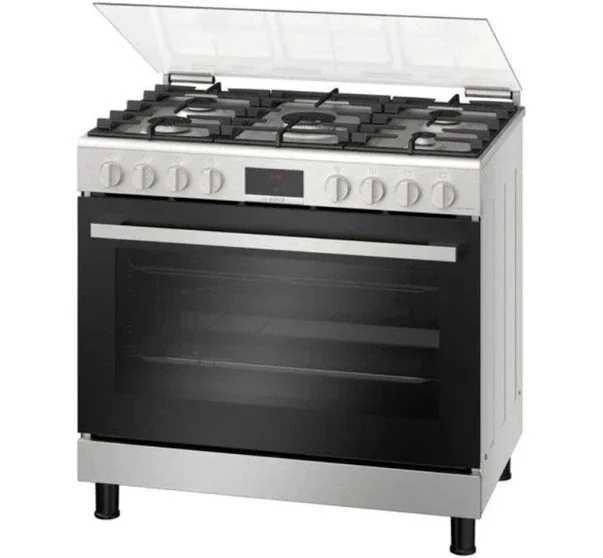 Bosch Series 6 5 Burner Gas Range Cooker 125L Catalytic Oven