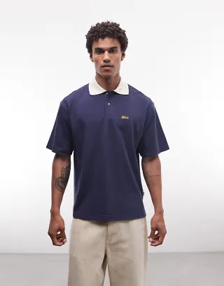 BLKVIS pique polo shirt in navy
