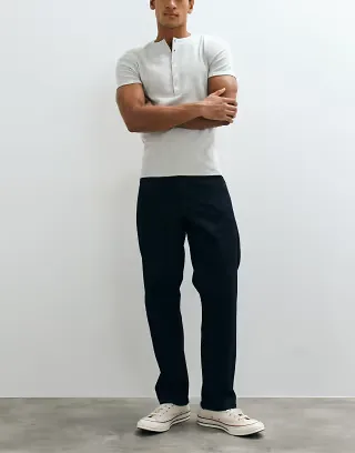 ASOS DESIGN premium selvage straight jeans in indigo