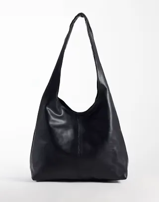 My Accessories slouchy shoulder bag in black